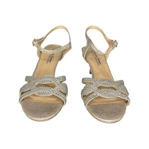 Elegant Gold Strappy Women's Heels